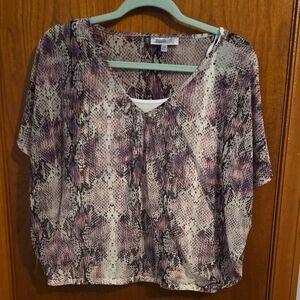 Jennifer Lopez Multicolor Snake Print Blouse